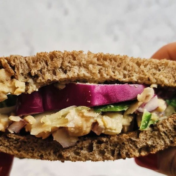 Vegan / Dairy Free Chick Pea Smash Sandwhich
